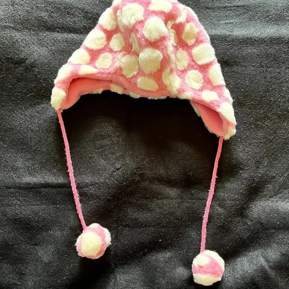 H & M Childs Pink/White Winter Hat - Picture 1 of 5